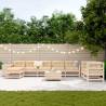 10 Piece Garden Sofa Set | Durable Solid Pine Wood