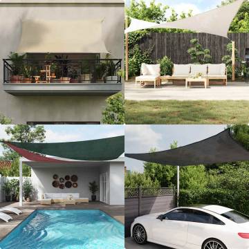 Sunshade Sail Triangular Blue 5x7x7 m | Durable HDPE Outdoor Shade