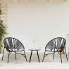 Garden Egg Chair - Stylish Black Poly Rattan Outdoor Seating