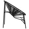 Garden Egg Chair - Stylish Black Poly Rattan Outdoor Seating