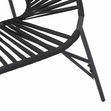 Garden Egg Chair - Stylish Black Poly Rattan Outdoor Seating