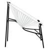 Garden Chair Set 3 pcs Black and White Poly Rattan