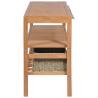 Bathroom Vanity Cabinet with 4 Baskets - Solid Teak 132x45x75 cm