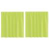 Voile Curtains with Tab Top 2 pcs Apple Green | Hipo Market