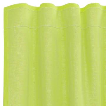 Voile Curtains with Tab Top 2 pcs Apple Green | Hipo Market