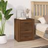 Bedside Cabinet Brown Oak 50x36x60 cm Engineered Wood Colour brown oak Quantity in Package 1 