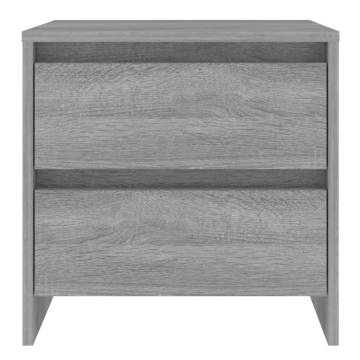 Elegant Grey Sonoma Bedside Cabinet - 45x34.5x44.5 cm