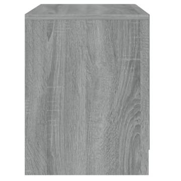 Elegant Grey Sonoma Bedside Cabinet - 45x34.5x44.5 cm