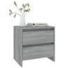 Elegant Grey Sonoma Bedside Cabinet - 45x34.5x44.5 cm