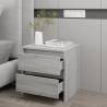 Elegant Grey Sonoma Bedside Cabinet - 45x34.5x44.5 cm