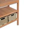 Bathroom Vanity Cabinet with 4 Baskets - Solid Teak 132x45x75 cm