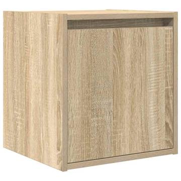 Wall-Mounted Bedside Cabinet Sonoma Oak - 38x34x40 cm