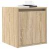 Wall-Mounted Bedside Cabinet Sonoma Oak - 38x34x40 cm