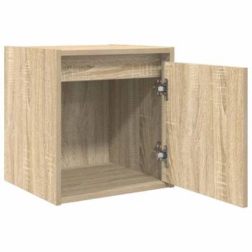 Wall-Mounted Bedside Cabinet Sonoma Oak - 38x34x40 cm