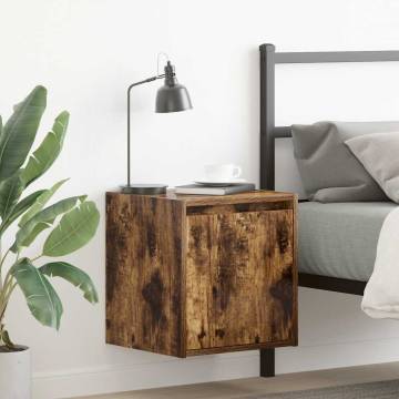 Wall-Mounted Bedside Cabinets 2 pcs Smoked Oak - Hipomarket