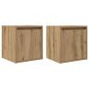 Wall-Mounted Bedside Cabinets 2 pcs Artisan Oak - HipoMarket