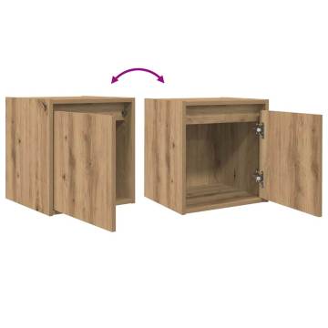 Wall-Mounted Bedside Cabinets 2 pcs Artisan Oak - HipoMarket