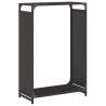 Firewood Rack Black 60x28x90 cm - Sturdy Cold-rolled Steel