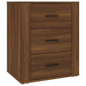 Brown Oak Bedside Cabinet - Stylish Storage Solution | HipoMarket