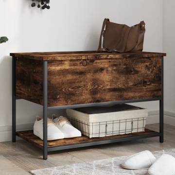 Storage Bench Smoked Oak - Stylish & Functional Storage