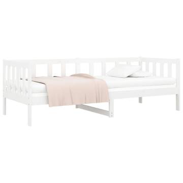 Day Bed without Mattress White 80x200cm Solid Wood Pine