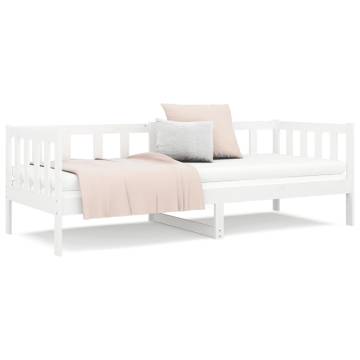 Day Bed without Mattress White 80x200cm Solid Wood Pine