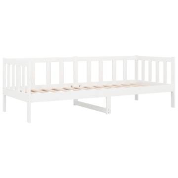 Day Bed without Mattress White 80x200cm Solid Wood Pine