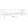 Day Bed without Mattress White 80x200cm Solid Wood Pine