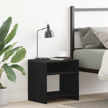 Stylish Black Oak Bedside Cabinet - 40x30x40 cm