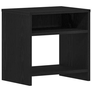 Stylish Black Oak Bedside Cabinet - 40x30x40 cm