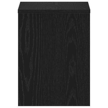 Stylish Black Oak Bedside Cabinet - 40x30x40 cm