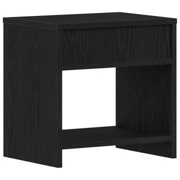 Stylish Black Oak Bedside Cabinet - 40x30x40 cm