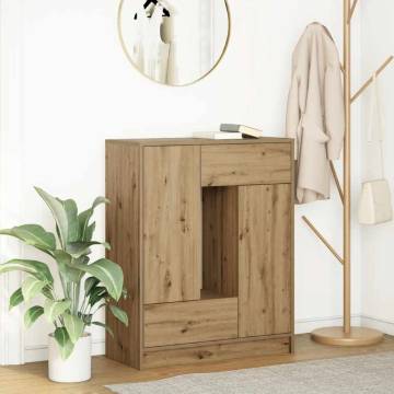 Artisan Oak Sideboard with Drawers and Doors - 73x31x90 cm