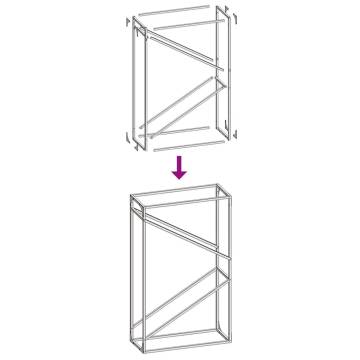 Firewood Rack White 60x25x100 cm | Durable Cold-Rolled Steel