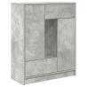 Concrete Grey Sideboard with Drawers & Doors - Stylish Storage