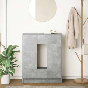 Concrete Grey Sideboard with Drawers & Doors - Stylish Storage