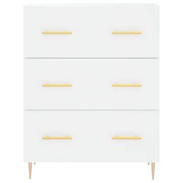 Stylish Highboard White - 69.5x34x180 cm Engineered Wood