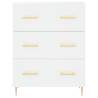 Stylish Highboard White - 69.5x34x180 cm Engineered Wood