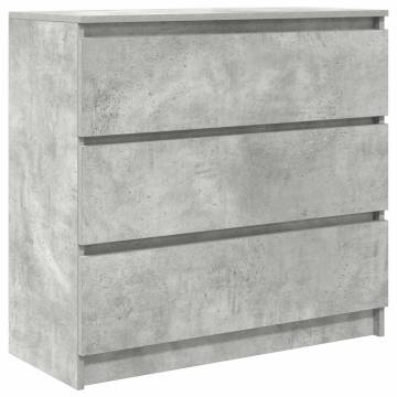 Concrete Grey Sideboard - 80x35x76 cm | Ample Storage & Style