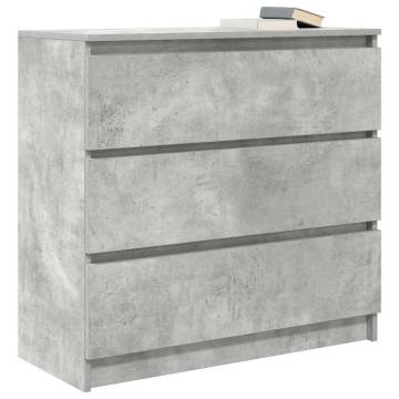 Concrete Grey Sideboard - 80x35x76 cm | Ample Storage & Style