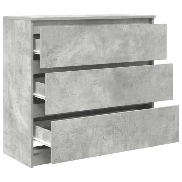 Concrete Grey Sideboard - 80x35x76 cm | Ample Storage & Style