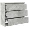 Concrete Grey Sideboard - 80x35x76 cm | Ample Storage & Style