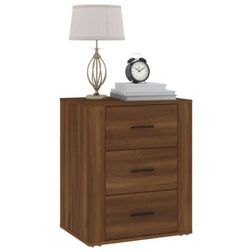 Brown Oak Bedside Cabinet - Stylish Storage Solution | HipoMarket