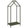 Sturdy Olive Green Firewood Rack - Cold-Rolled Steel 40x25x90 cm