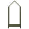 Sturdy Olive Green Firewood Rack - Cold-Rolled Steel 40x25x90 cm