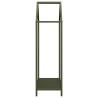 Sturdy Olive Green Firewood Rack - Cold-Rolled Steel 40x25x90 cm