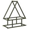 Olive Green Firewood Rack - 50x25x60 cm | Sturdy Cold-Rolled Steel