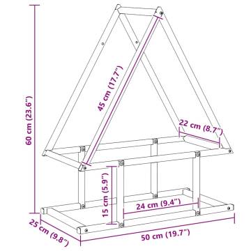 Olive Green Firewood Rack - 50x25x60 cm | Sturdy Cold-Rolled Steel