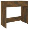 Elegant Smoked Oak Desk | 80x40x75 cm Engineered Wood