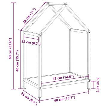 Firewood Rack Anthracite | Durable Cold-Rolled Steel 40x25x60 cm